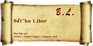 Bába Libor névjegykártya